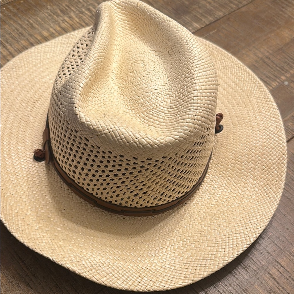 Stetson Tan and Brown Wide Brim Hat